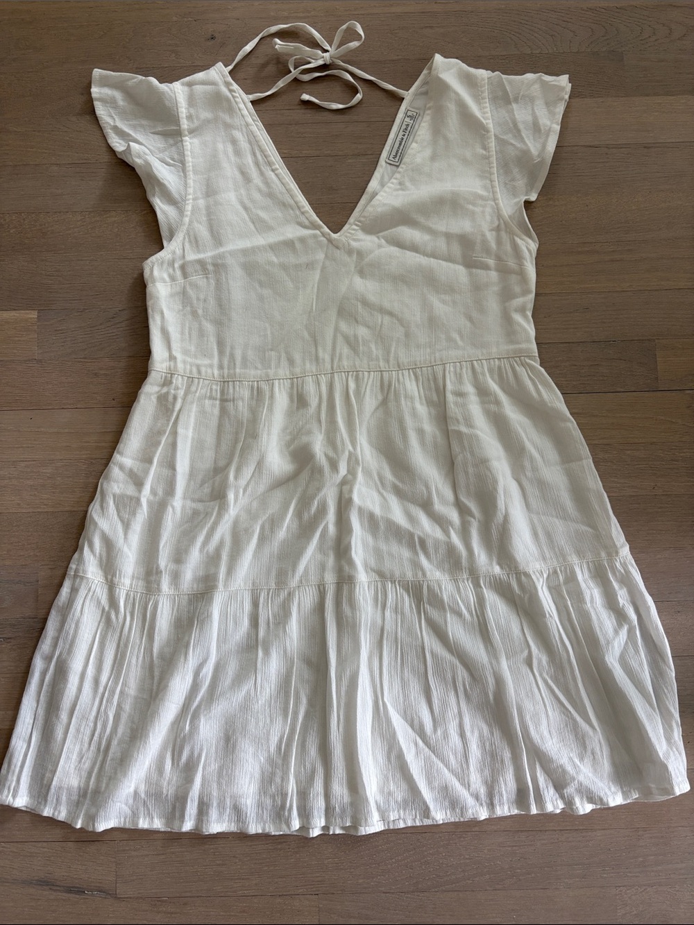 Abercrombie & Fitch Cream Spaghetti Strap Dress